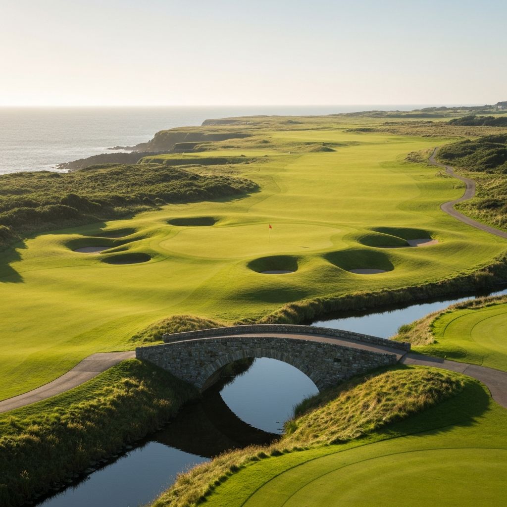 Aerial view of the Old Course at St Andrews